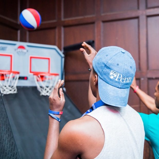 Students playing games